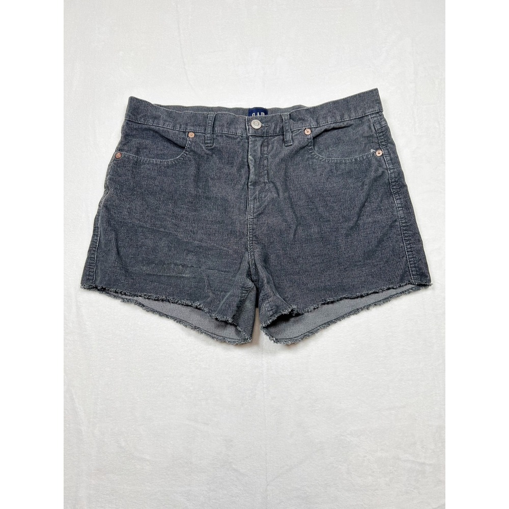GAP Corduroy Cut Off Shorts 10 Gray 70's 80's Retro Boho Festival